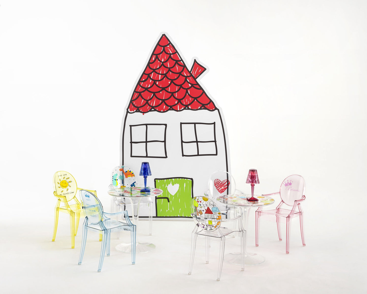 Lot de 2 Chaises Lou Lou Ghost Kartell